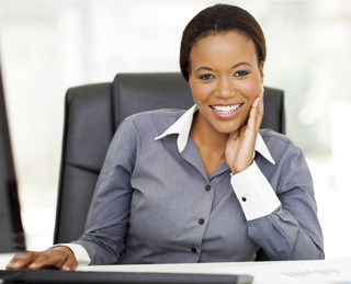 young african american businesswoman in office